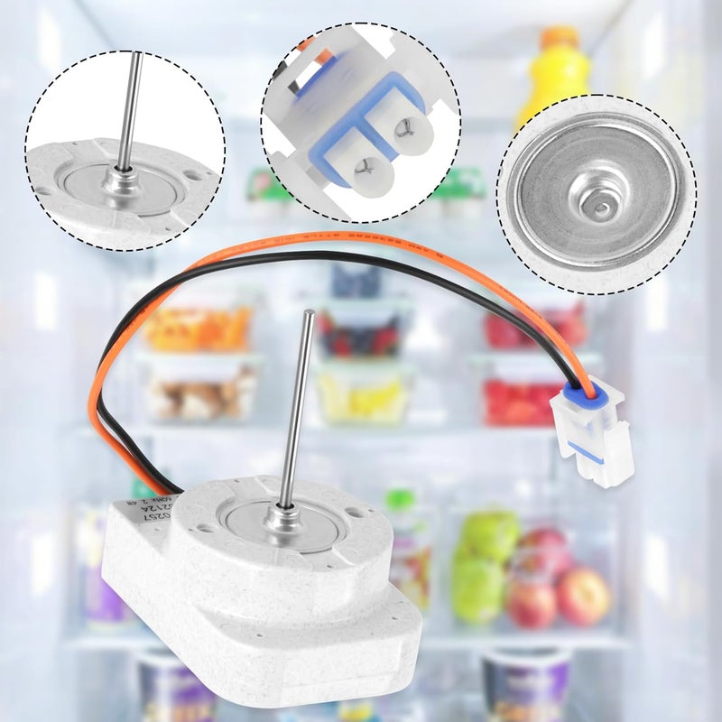 Junling WR60X10129 Refrigerator Evaporator Fan Motor Assembly Compatible with GE Hotpoint Fridge Replace WR60X10257 1373246 AP4318644 PS1766252 - Image 5